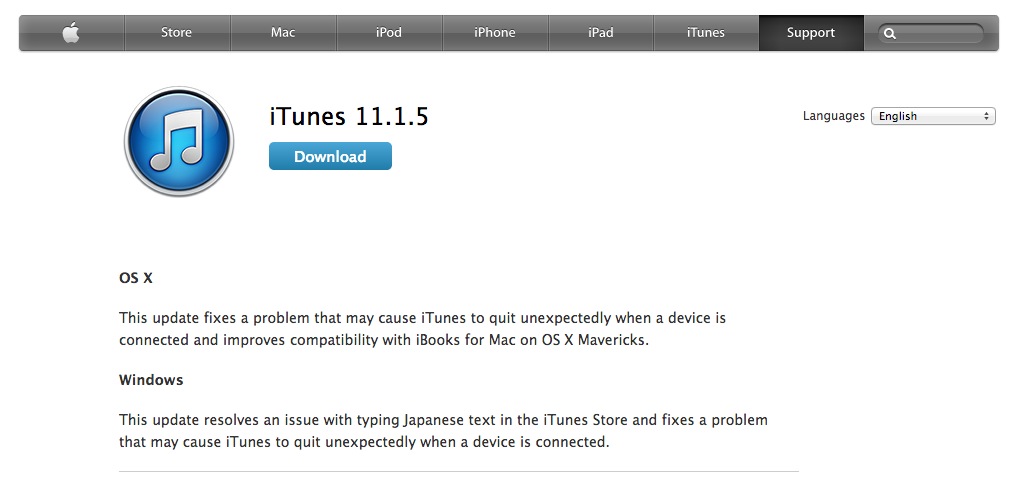 apple itunes download for mac os 10.9